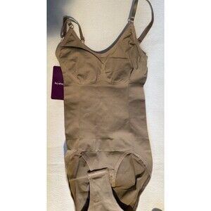 heyshape One Piece Bodysuit Shapewear Adjustable Strap Beige Size S